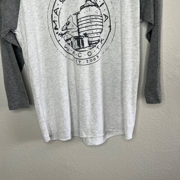 Magnolia Market Waco TX Baseball Raglan Tee Gray & White Size L - Picture 6 of 9